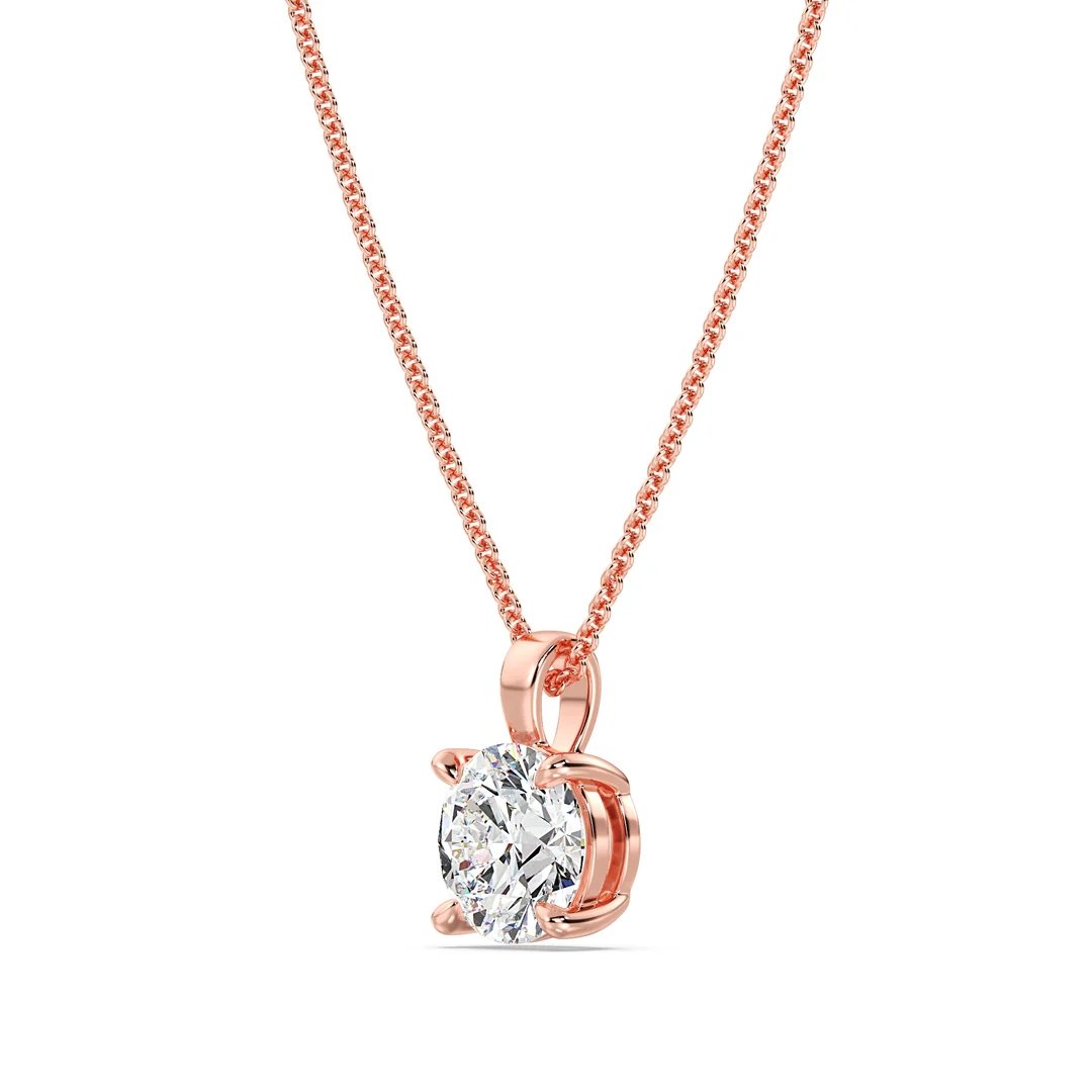 Round-Cut Solitaire Pendant - Image 6