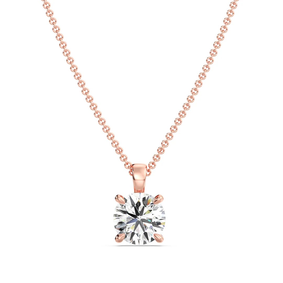 Round-Cut Solitaire Pendant - Image 4