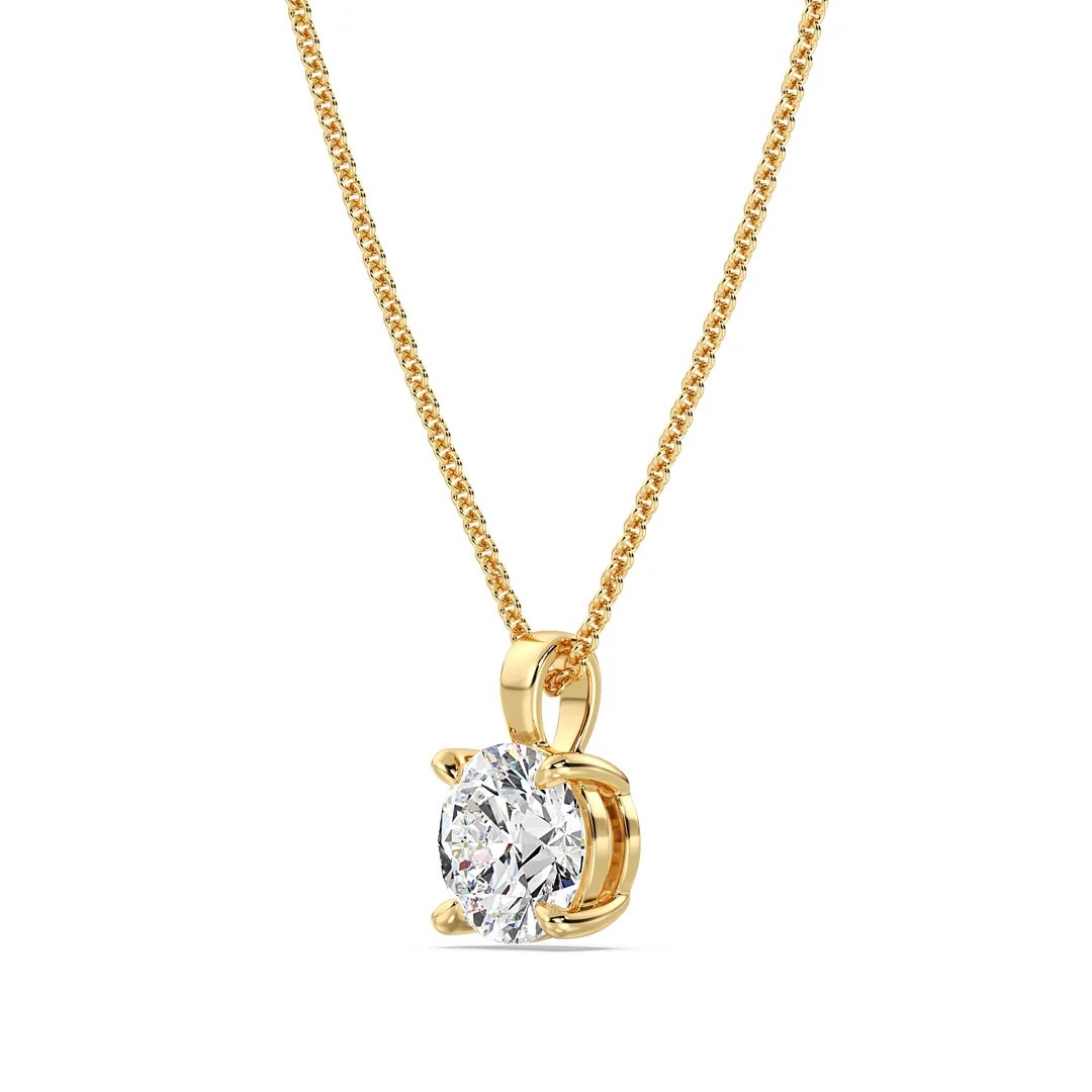 Round-Cut Solitaire Pendant - Image 3