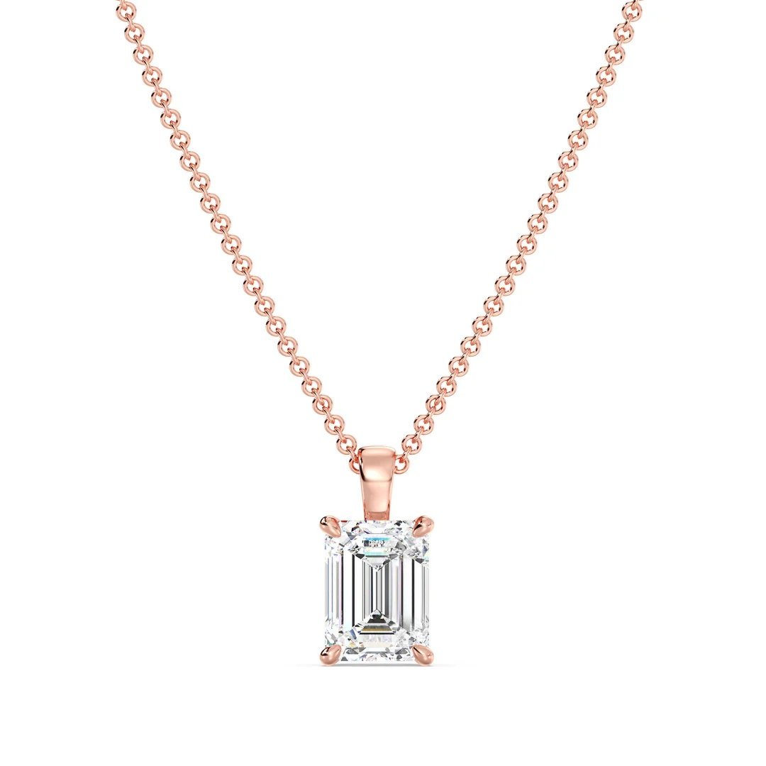 Emerald-Cut Solitaire Pendant - Image 4