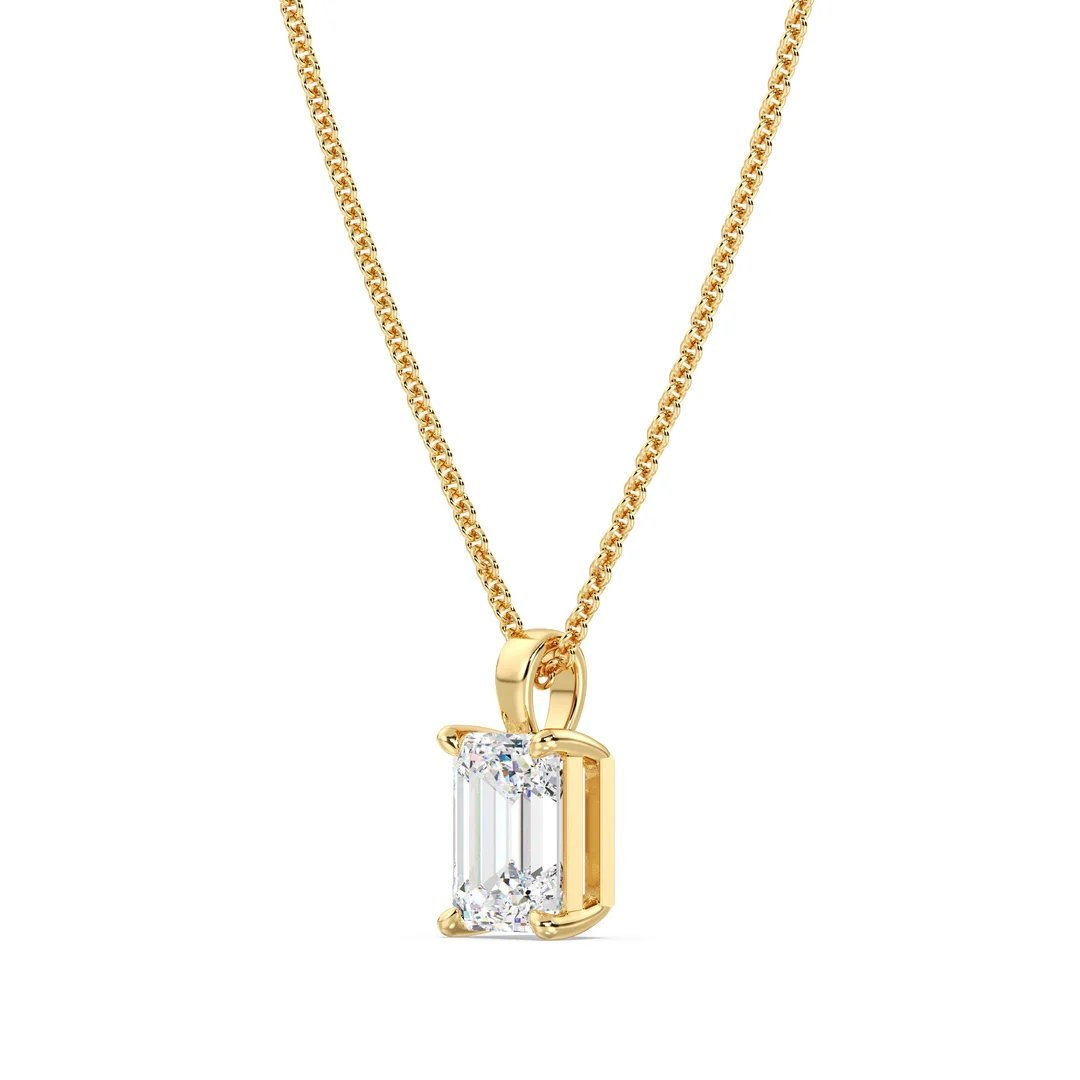 Emerald-Cut Solitaire Pendant - Image 3