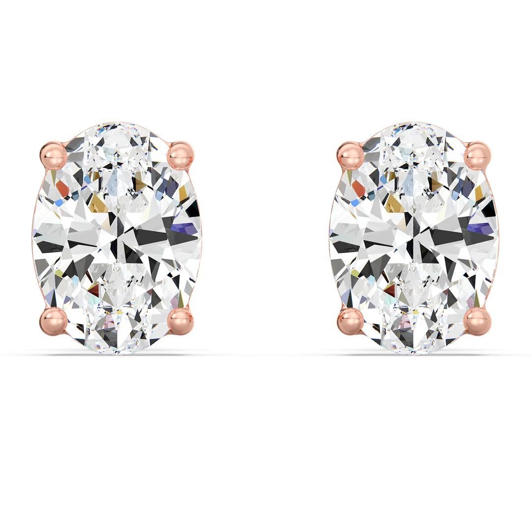 Oval Cut Lab Grown Diamond Stud Earrings (0.20–4.00 CTTW) - Image 5