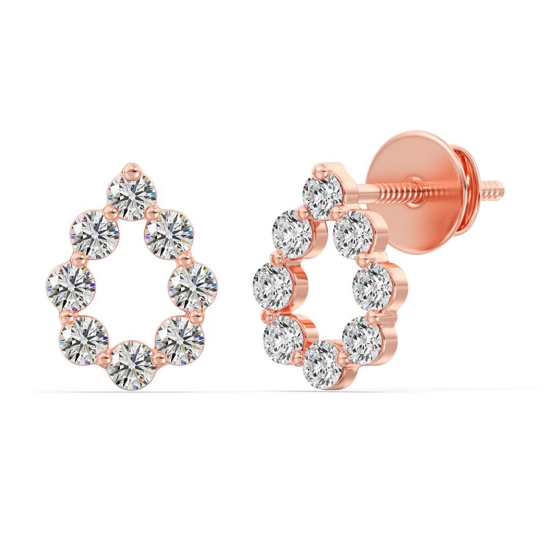 Pear Shaped Stud Earrings - Image 5