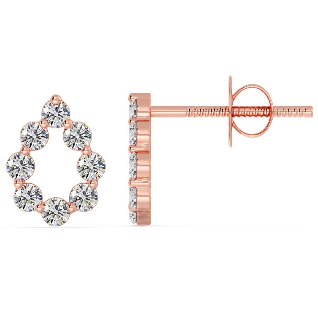 Pear Shaped Stud Earrings - Image 4