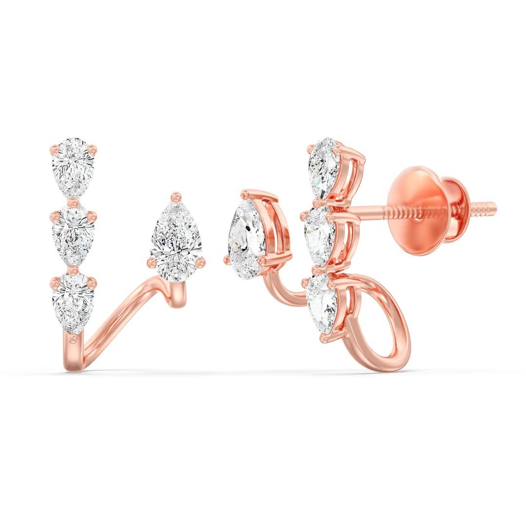 Pear Cut Stud Earrings - Image 5