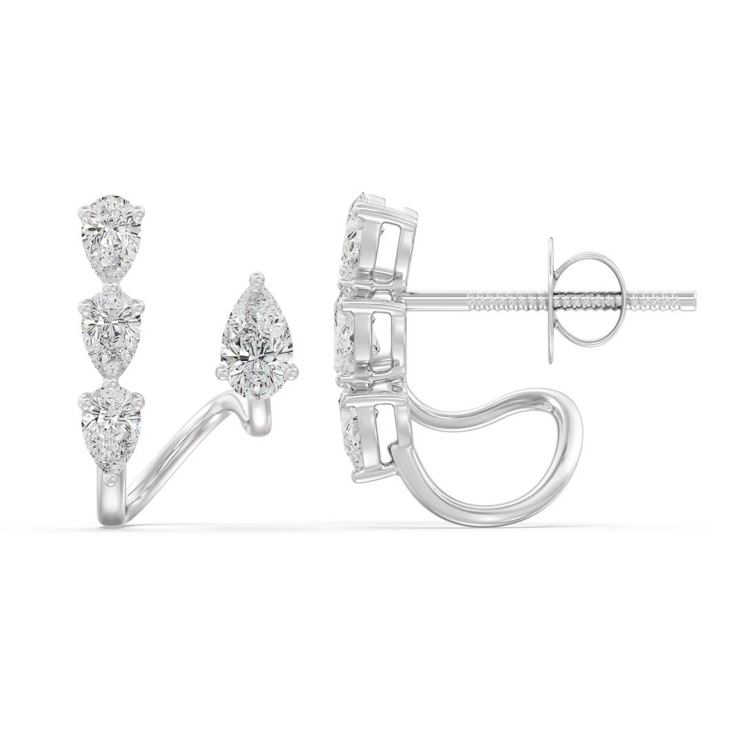 Pear Cut Stud Earrings - Image 7