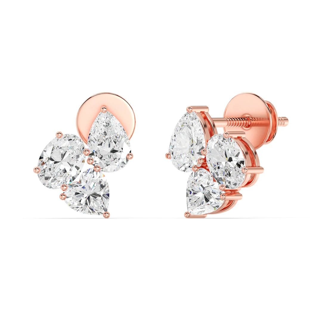 Nebula Flower Stud Earrings - Image 4