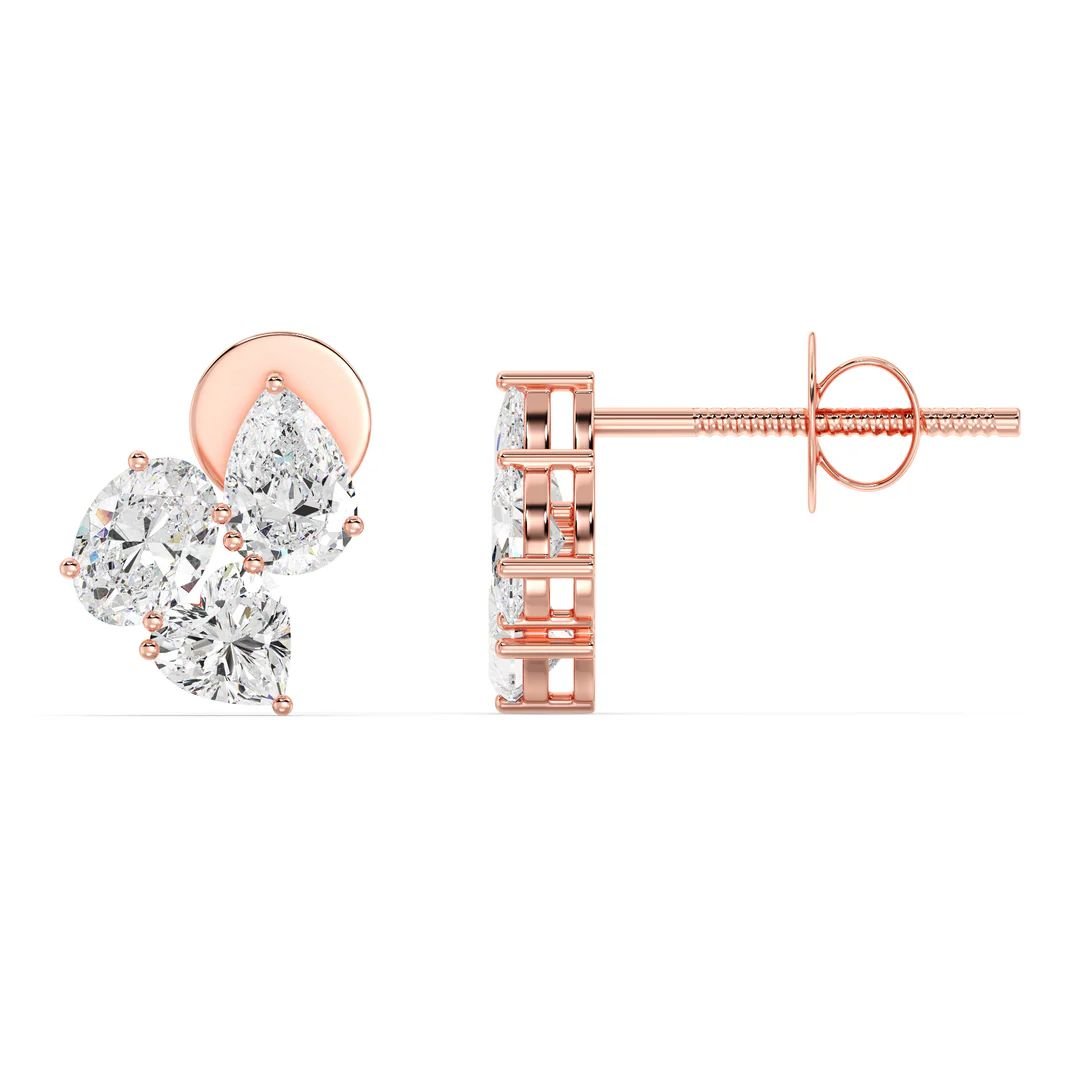 Nebula Flower Stud Earrings - Image 5