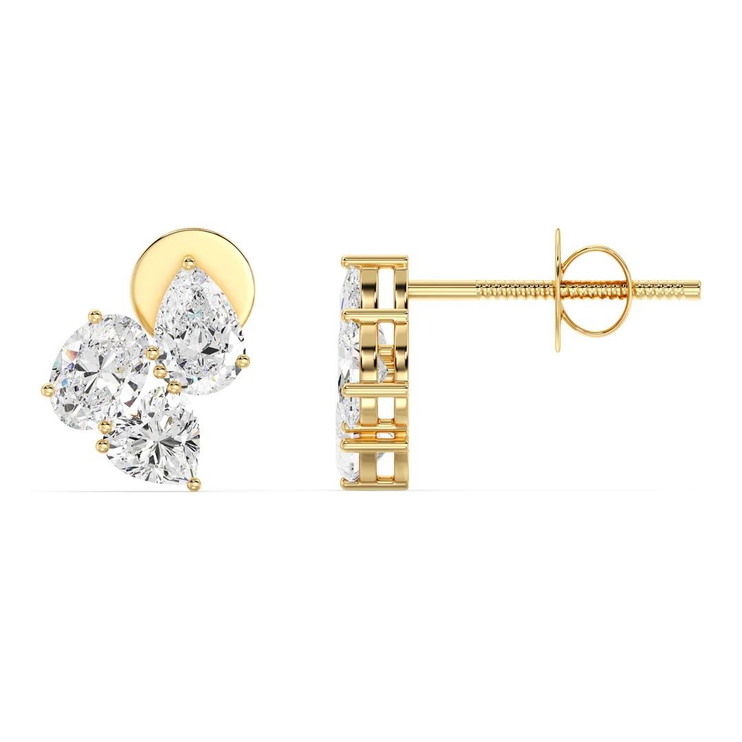 Nebula Flower Stud Earrings - Image 2