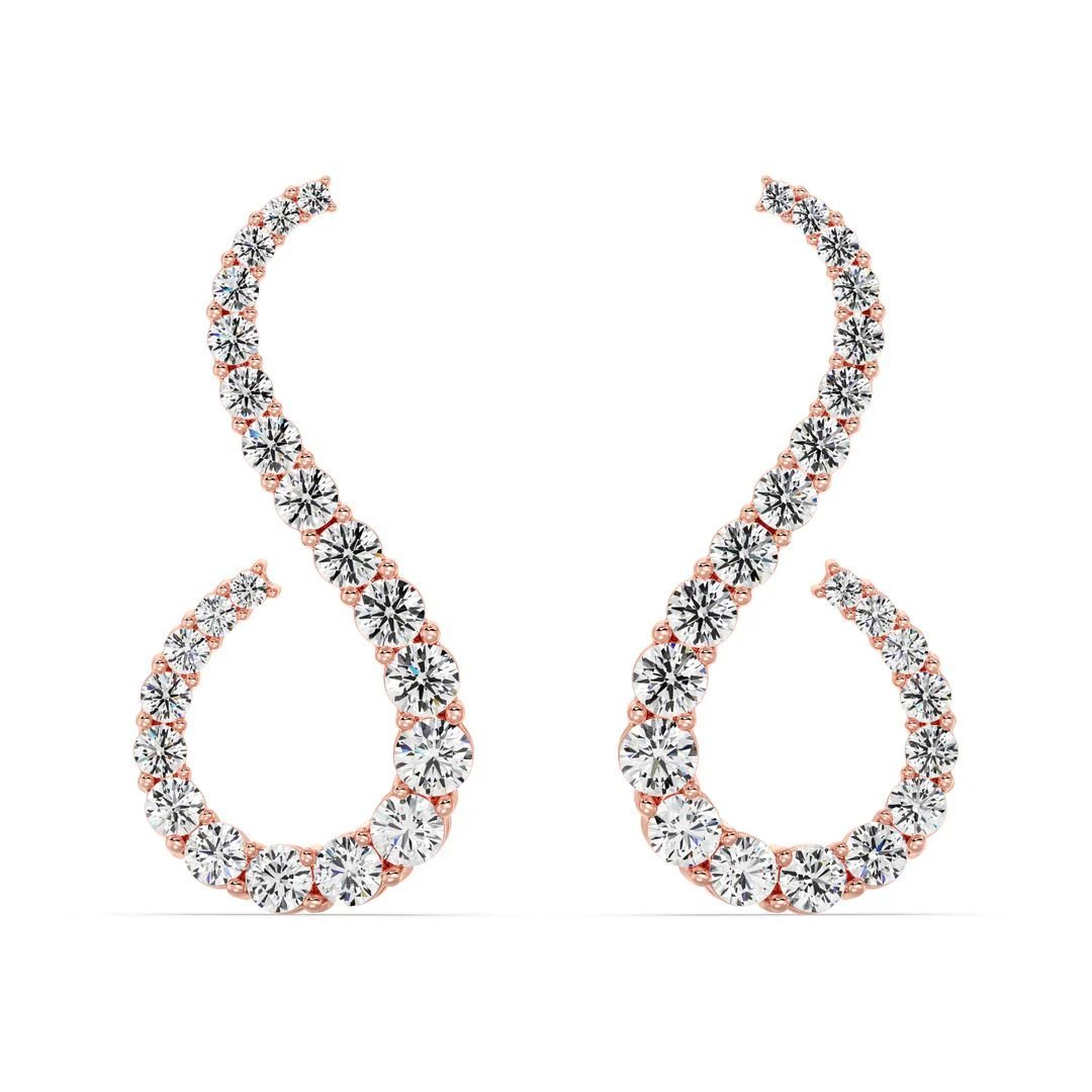 S Curve Stud Earrings - Image 6