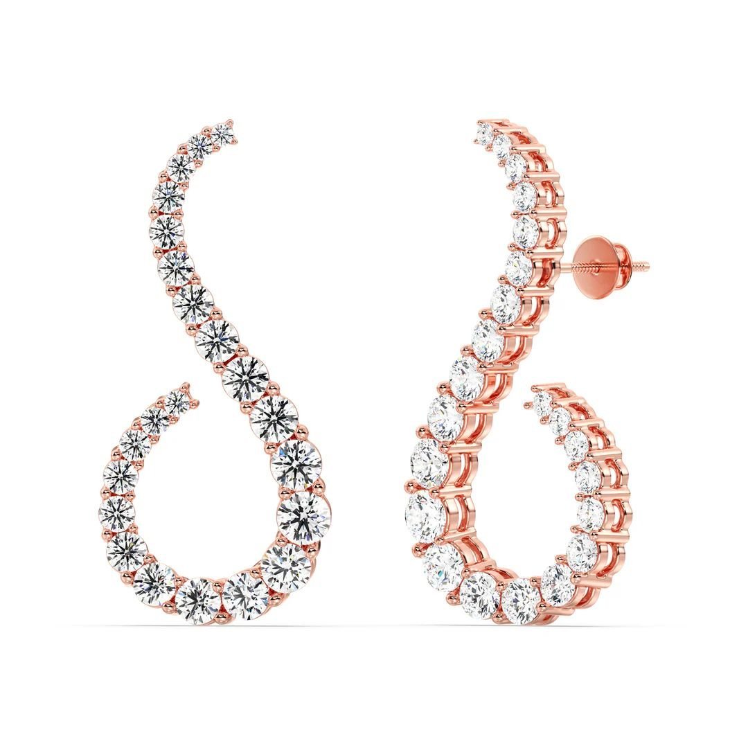 S Curve Stud Earrings - Image 4