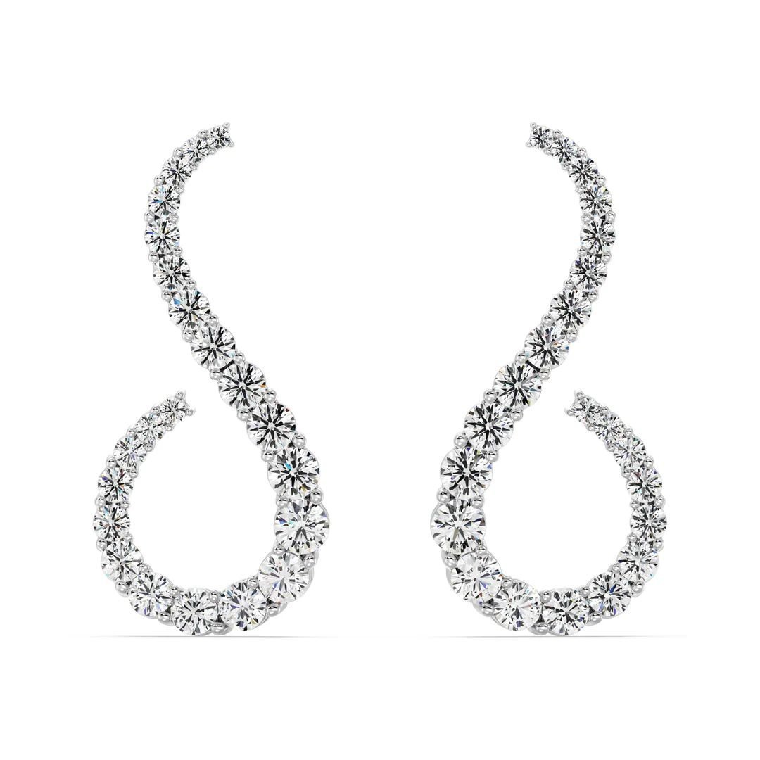 S Curve Stud Earrings - Image 9
