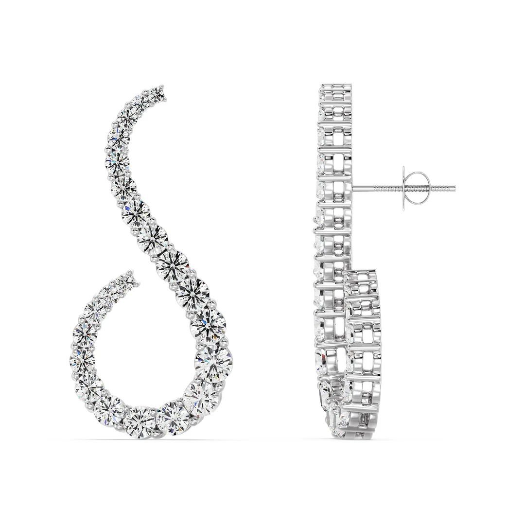 S Curve Stud Earrings - Image 8