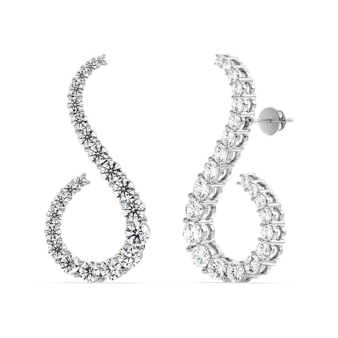 S Curve Stud Earrings - Image 7