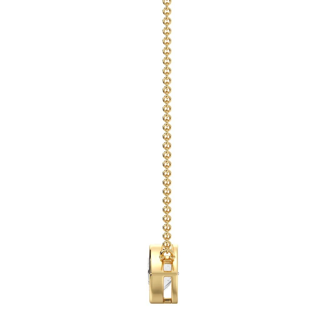 Marquise-Cut Bezel Solitaire Pendant Necklace - Image 3