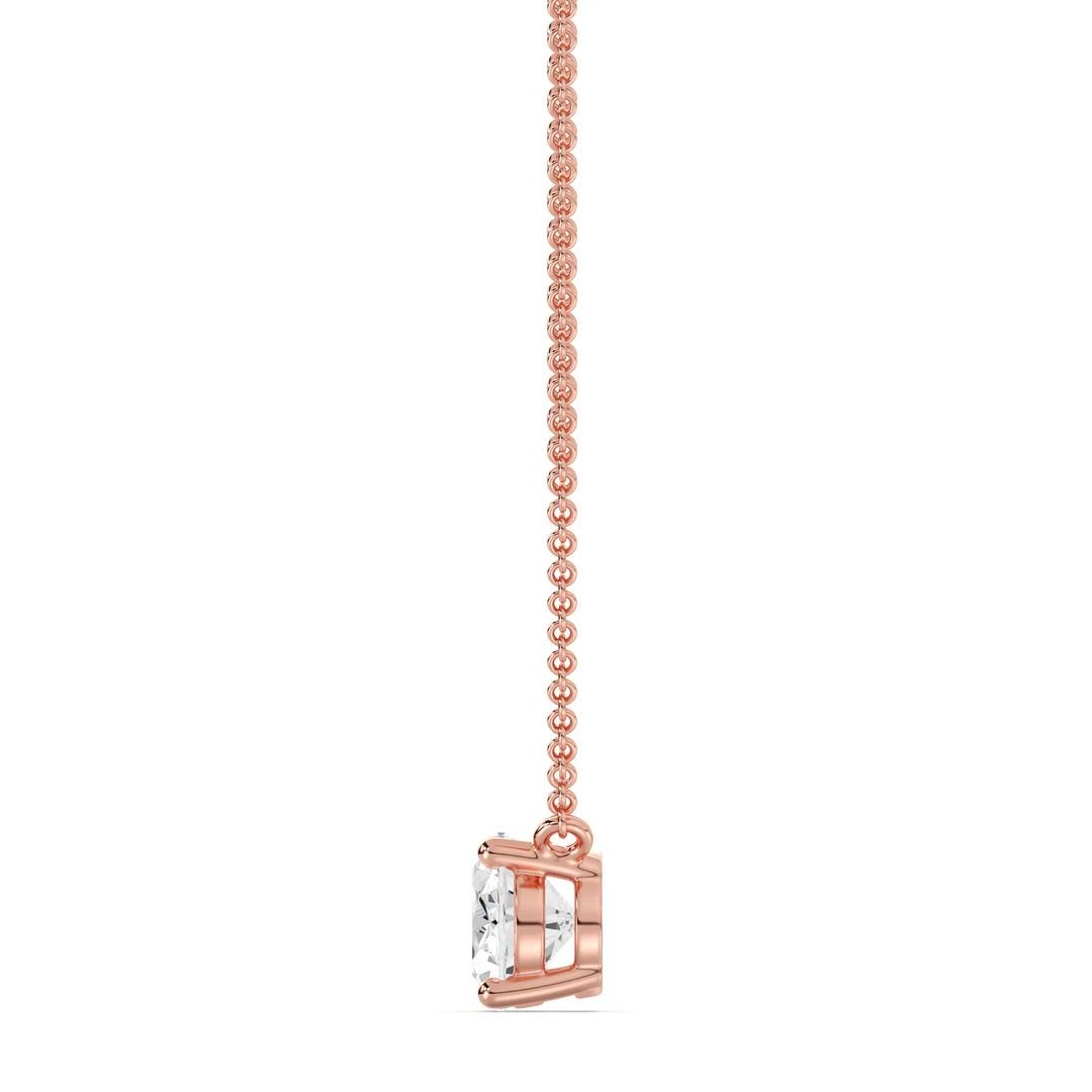 Oval Lab-Grown Diamond Solitaire Necklace - Image 8