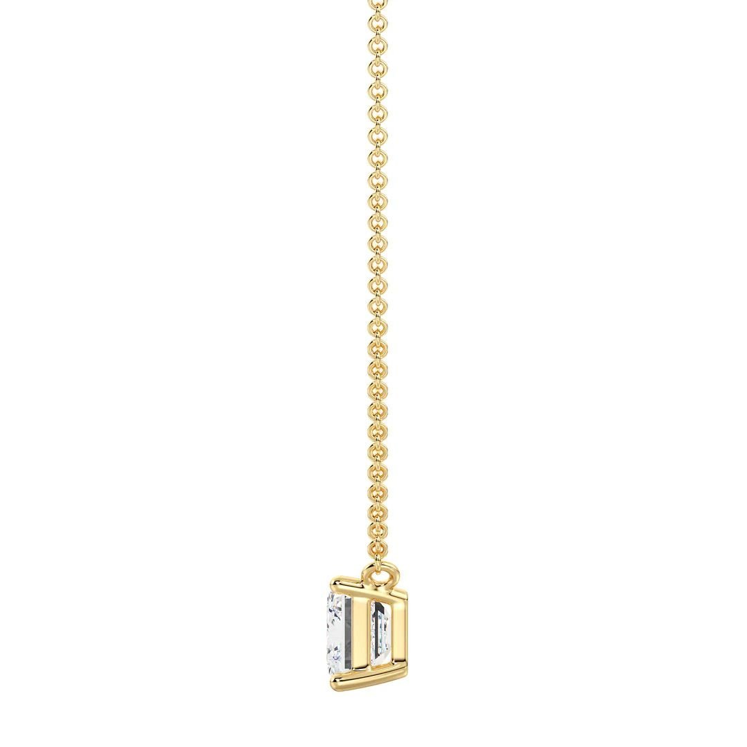 Emerald Solitaire Pendant Necklace - Image 4
