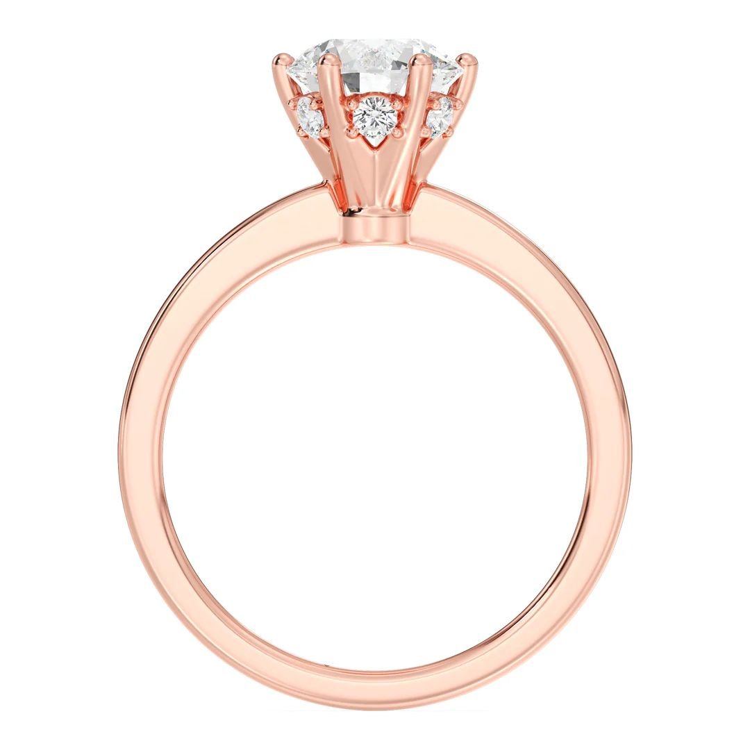 1 Carat Round Solitaire Ring with Hidden Halo - Image 8