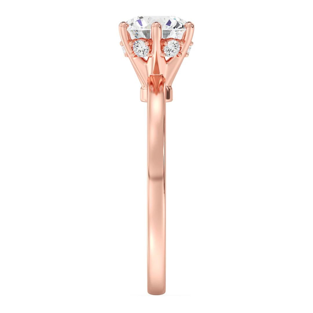 1 Carat Round Solitaire Ring with Hidden Halo - Image 9