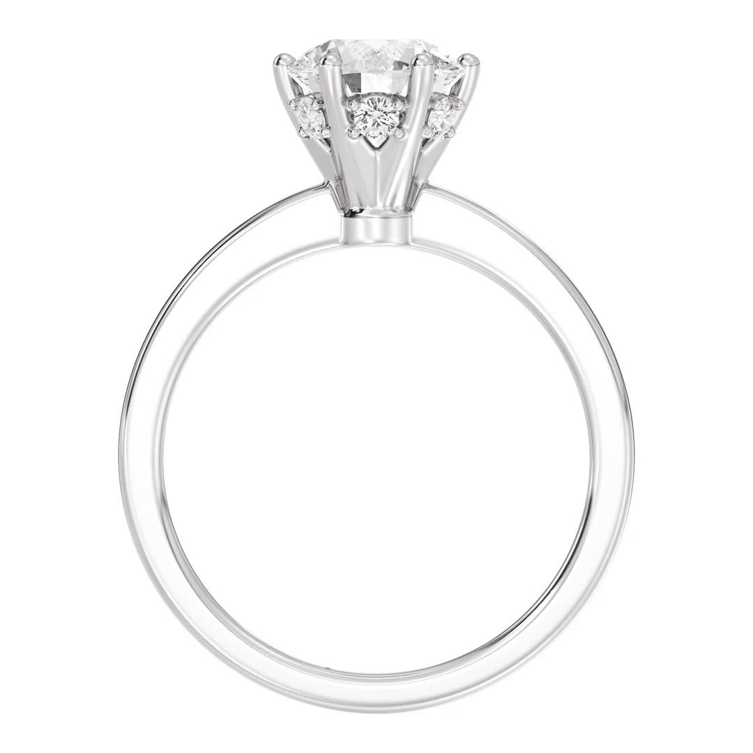 1 Carat Round Solitaire Ring with Hidden Halo - Image 14
