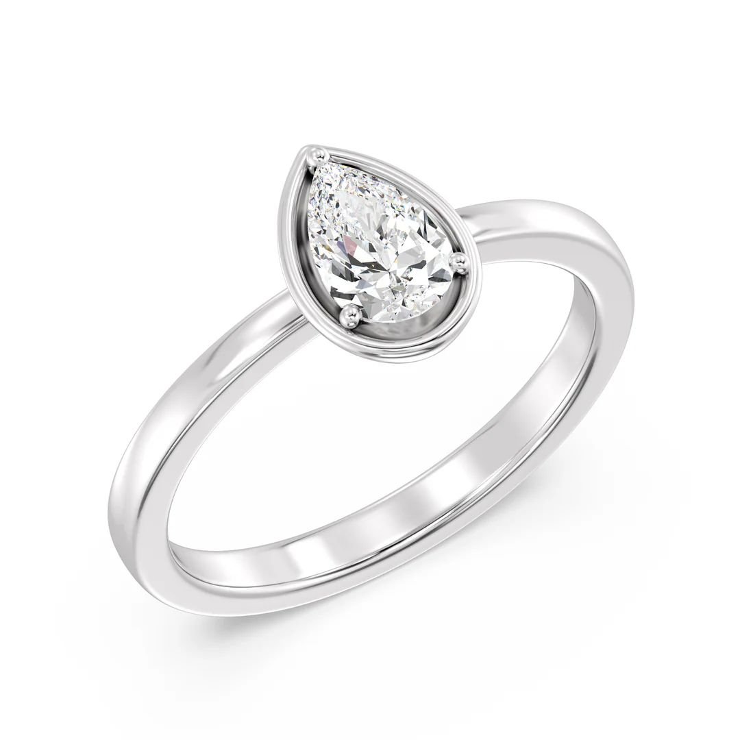 0.50 ct Pear-cut Solitaire Ring - Image 7