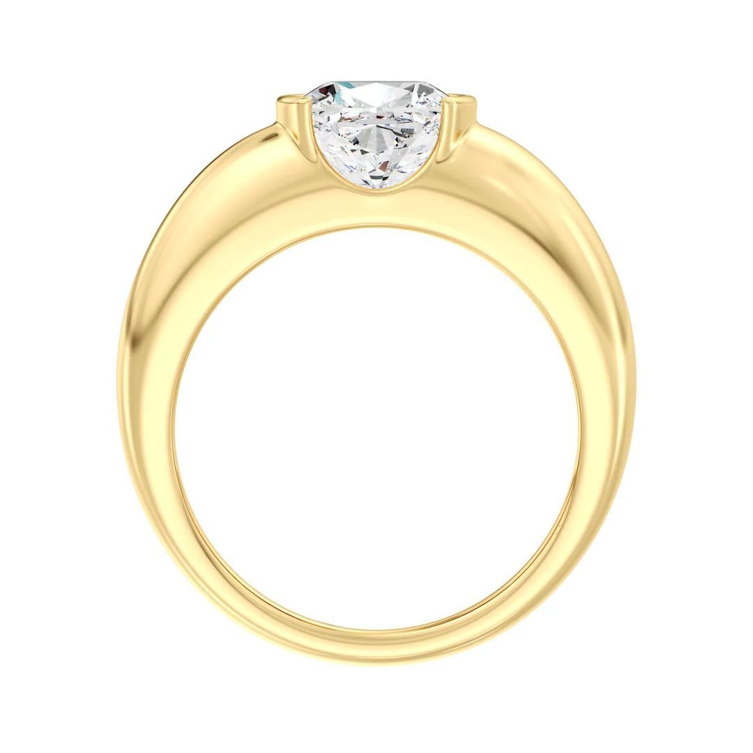Cushion Solitaire Ring - Image 3
