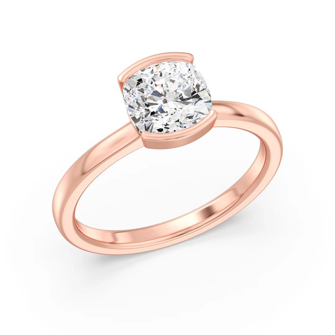 Cushion Solitaire Ring - Image 10