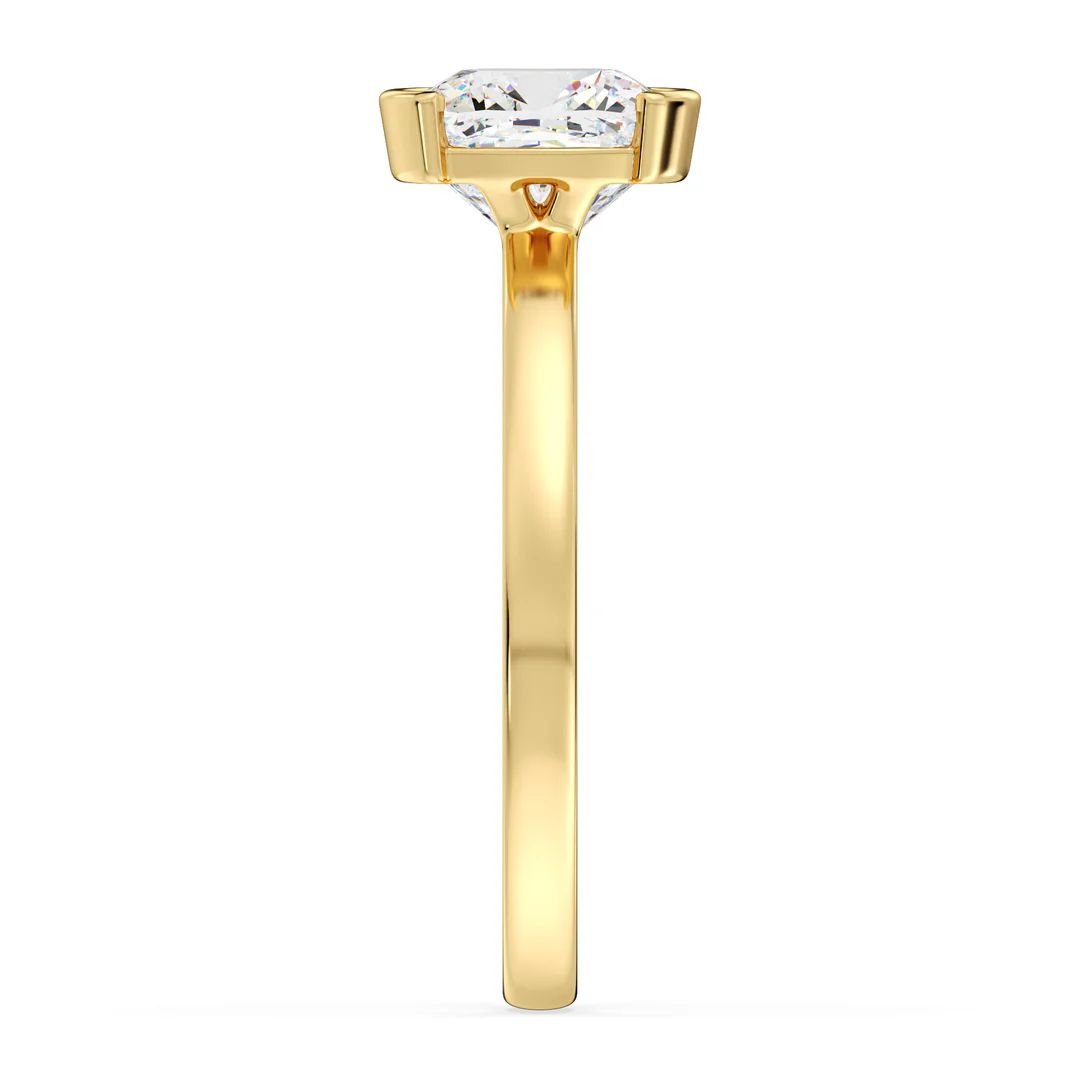 Cushion Solitaire Ring - Image 4