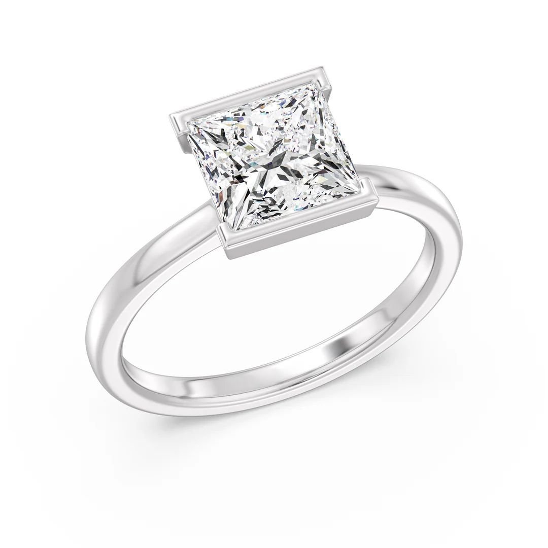 Princess Cut Solitaire Ring - Image 6