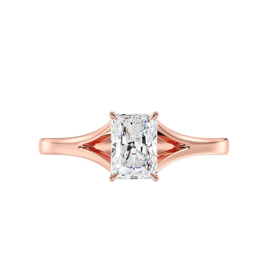 Radiant Split Shank Solitaire Ring - Image 12