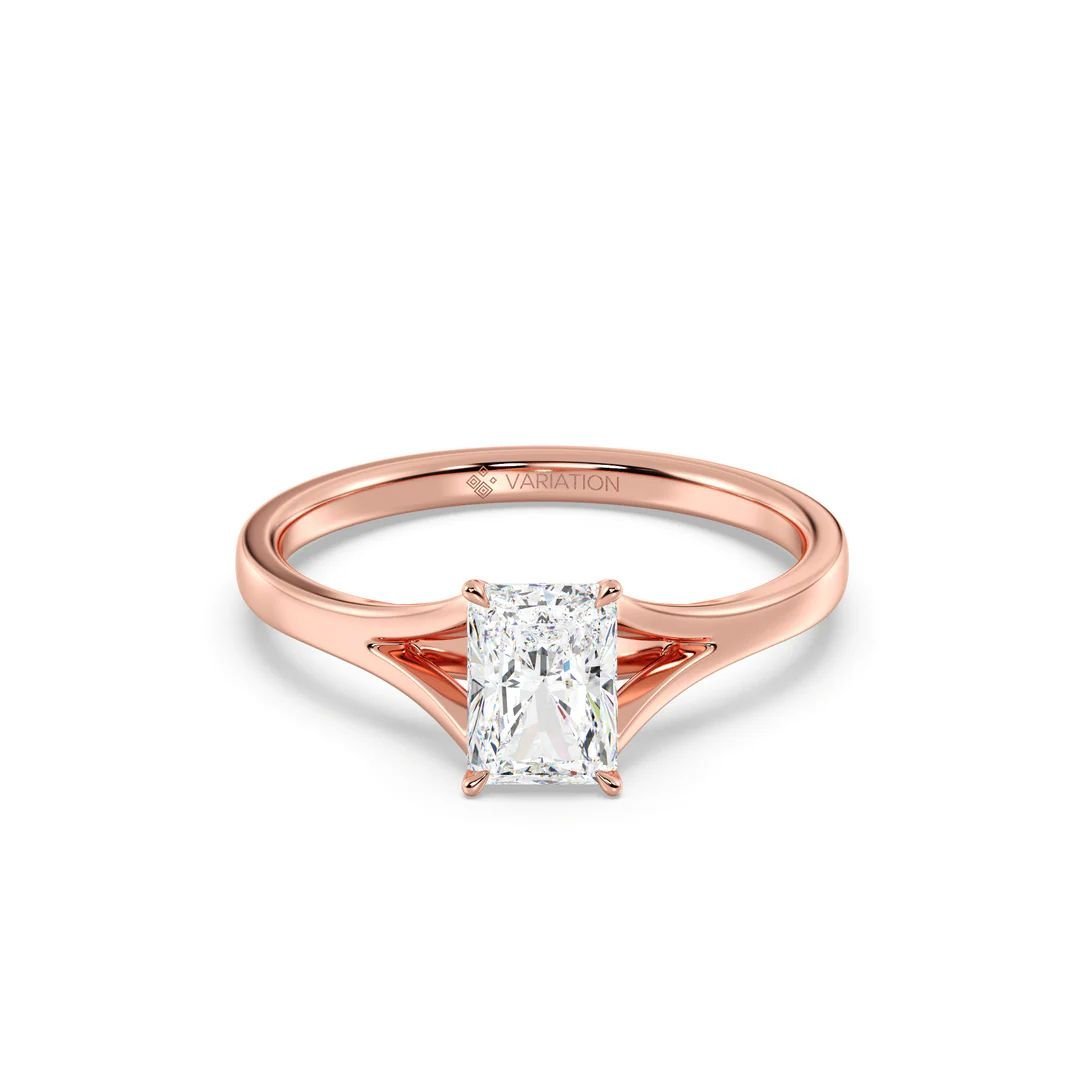Radiant Split Shank Solitaire Ring - Image 11