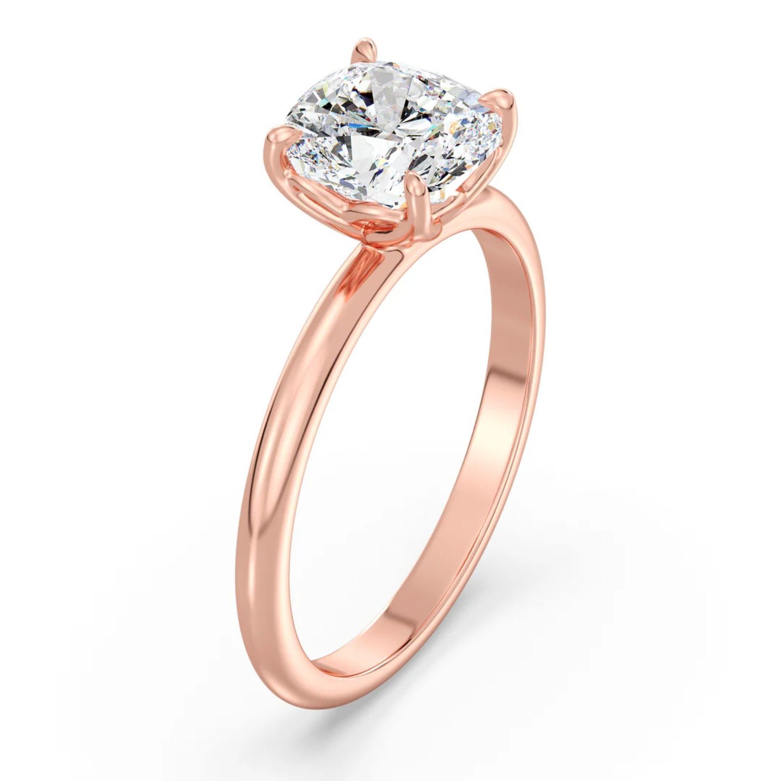 Cushion Solitaire Ring - Image 10