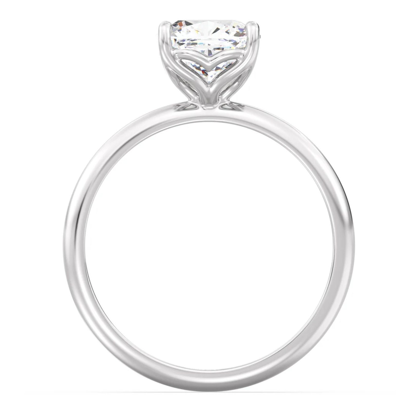 Cushion Solitaire Ring - Image 7