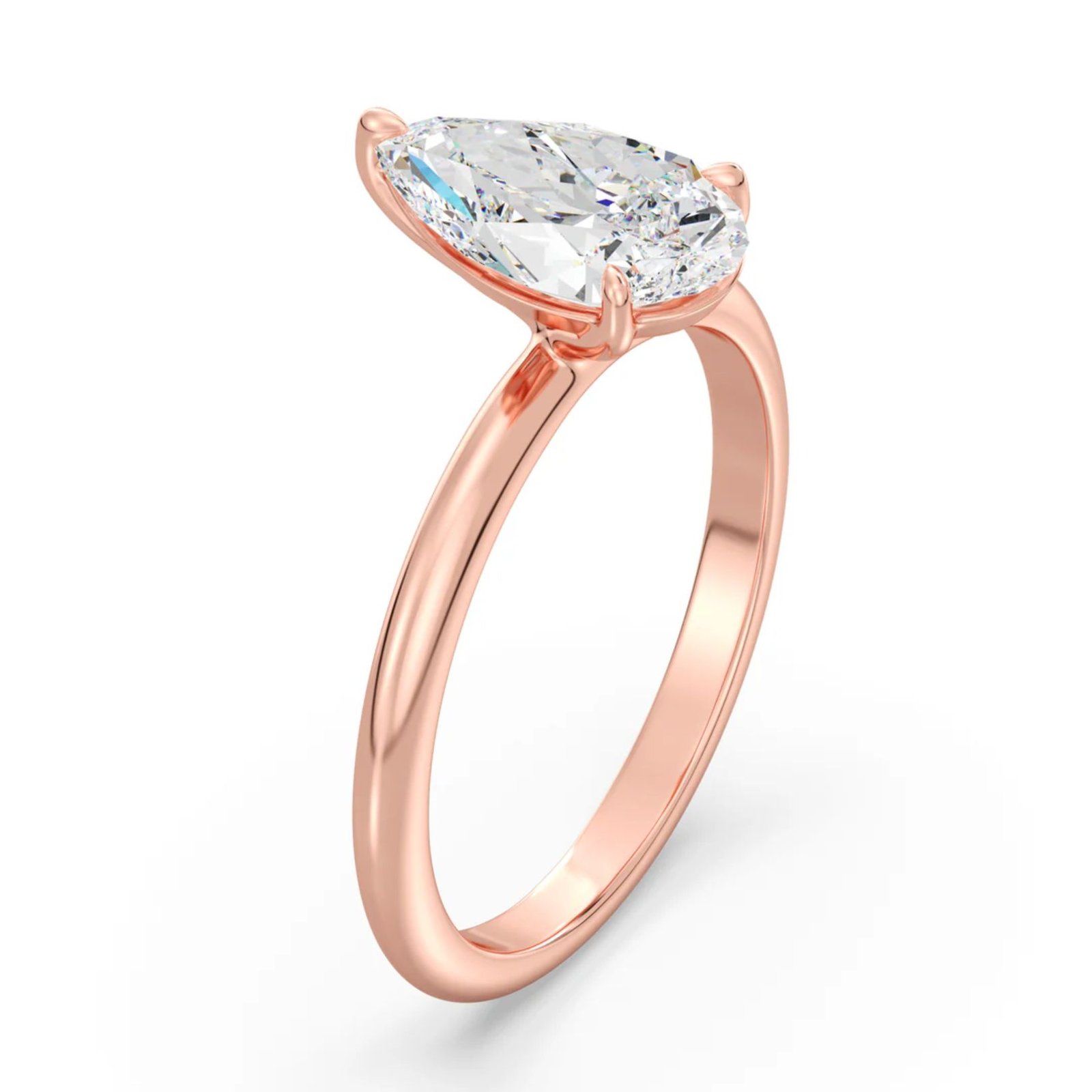 Pear Solitaire Ring - Image 10