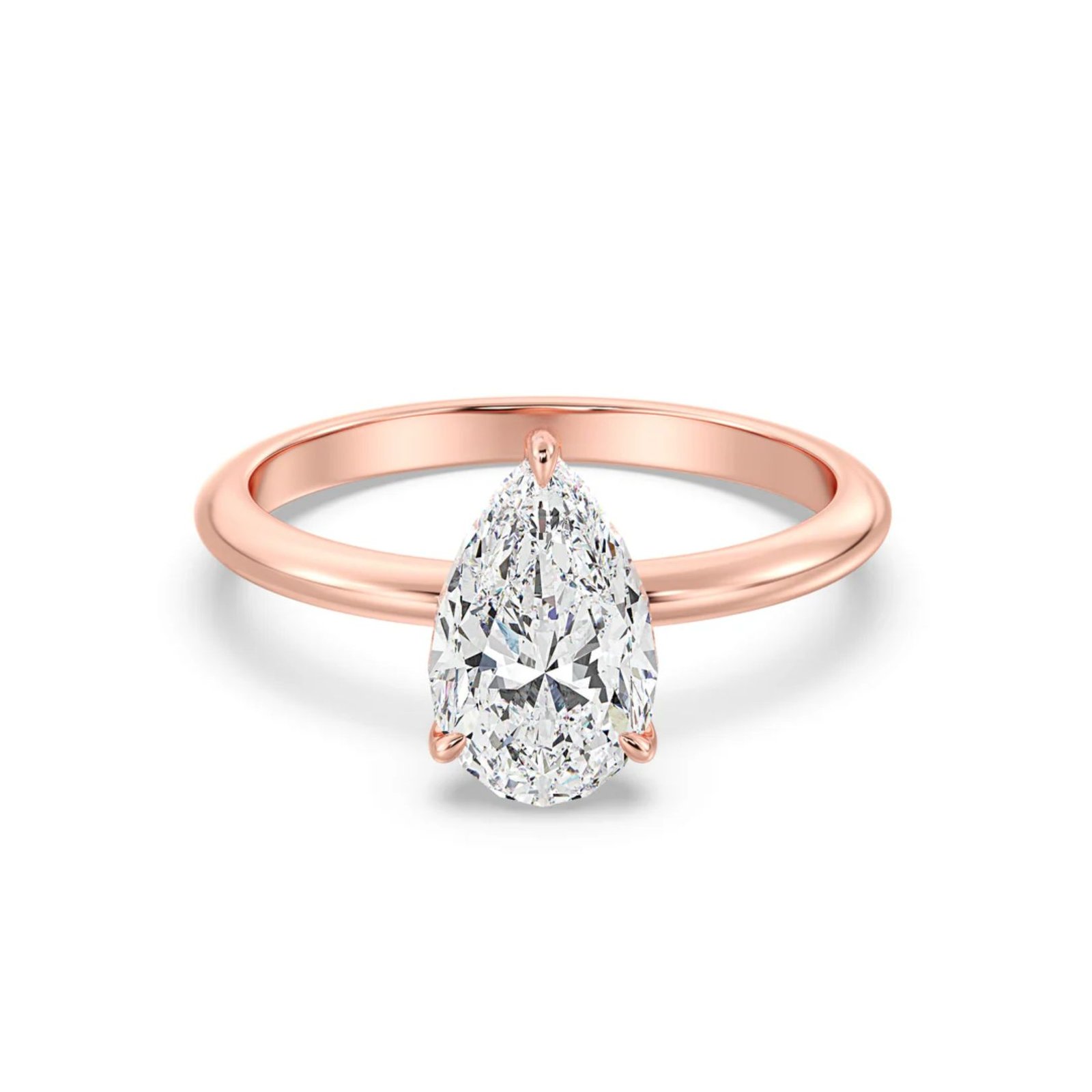 Pear Solitaire Ring - Image 9