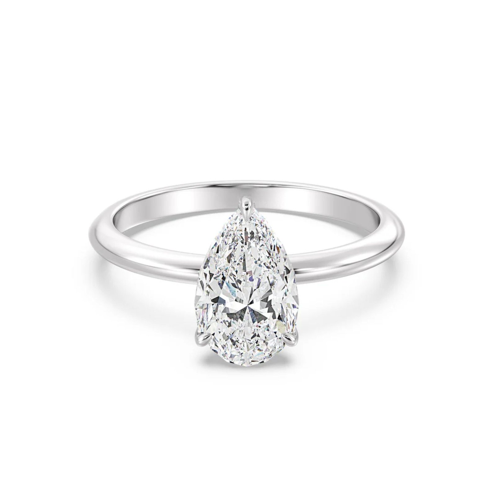Pear Solitaire Ring - Image 5