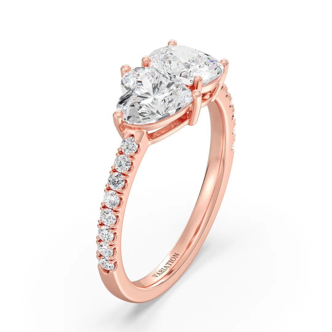 Heart & Cushion Two-Stone Toi et Moi Ring - Image 15