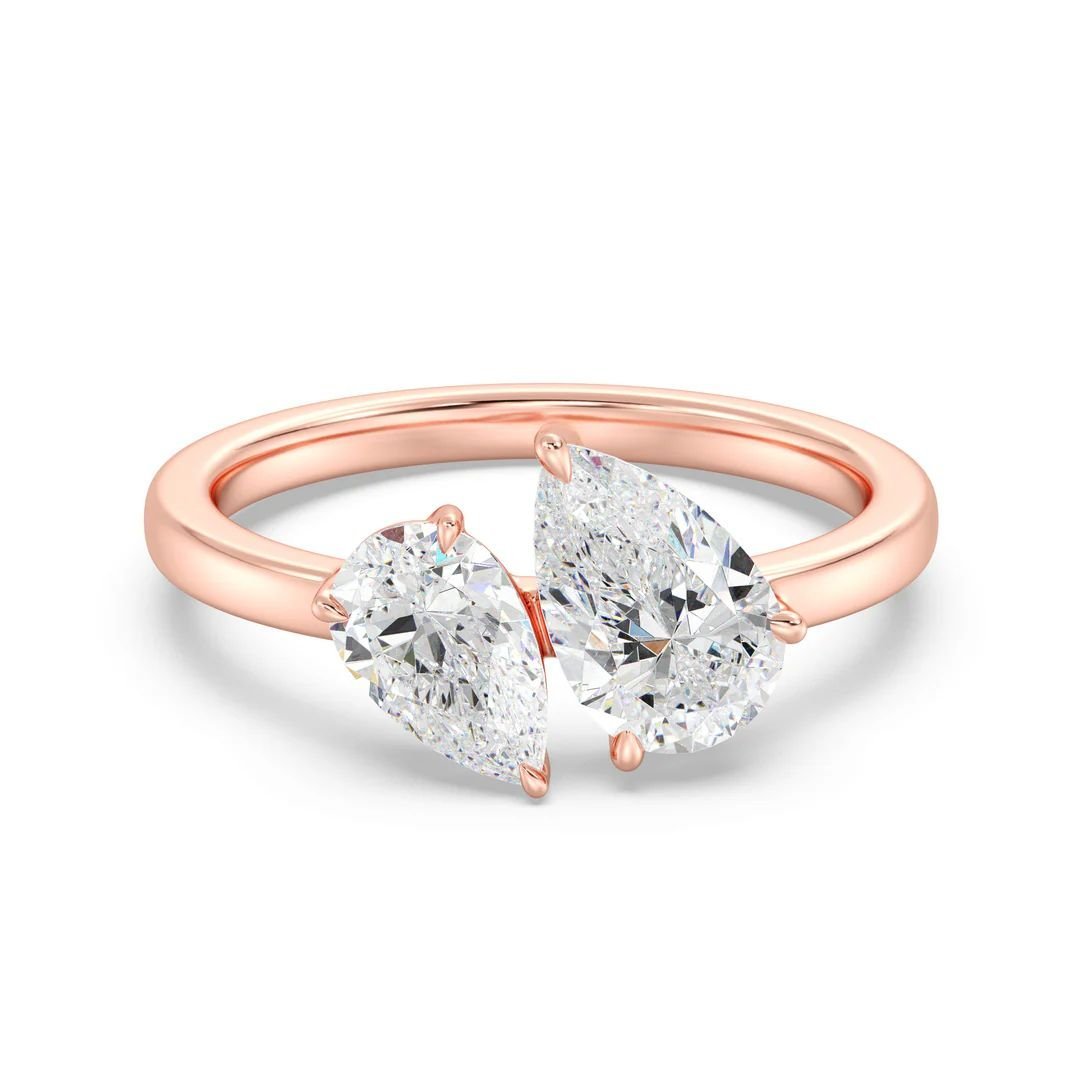 Toi et Moi Double Pear Ring - Image 11