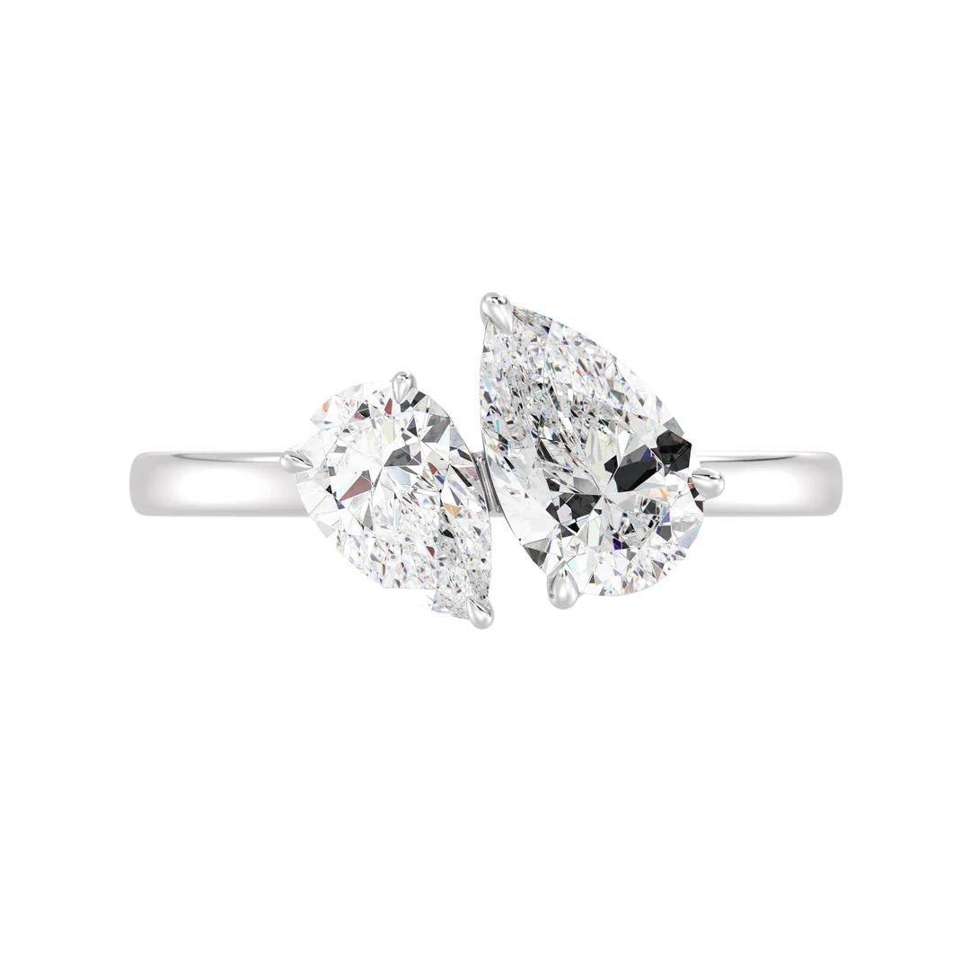 Toi et Moi Double Pear Ring - Image 9