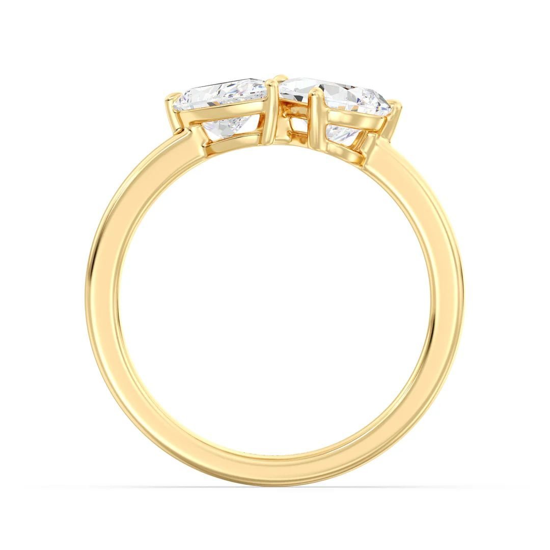 Toi et Moi Double Pear Ring - Image 3